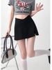 Autumn High Waist Black Slit Skirt for Women - Spicy, Hip-Hugging, Short Skirt Design