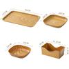 Snack Plate Durable Wood Serving Kitchen Square Plate Fruit Dessert Cake Snack Candy Kitchen Accessories Wooden Bowl Snack Plate