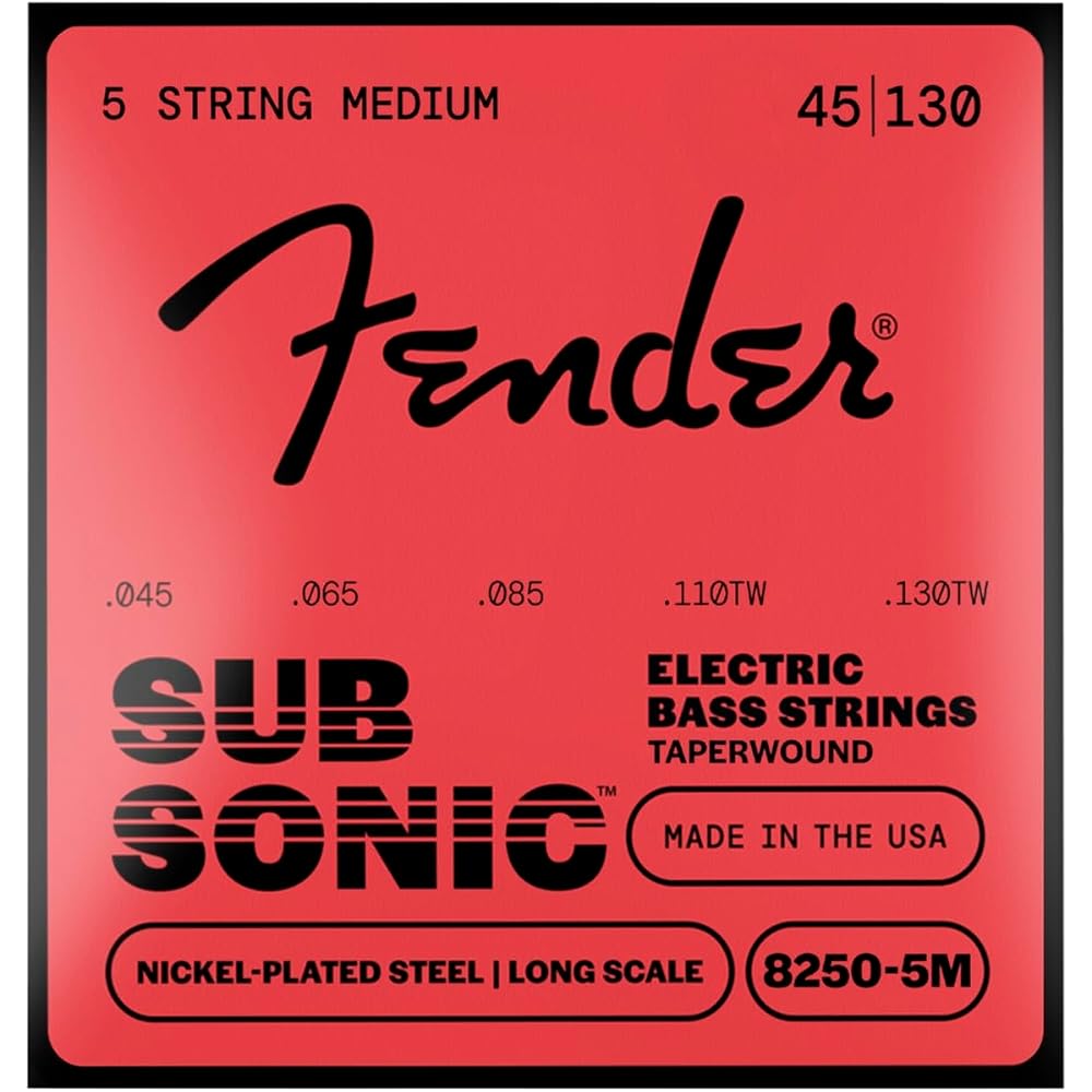 Fender Fender Electric Bass Strings SubSonic™ 8250-5M Bass Strings, Taperwound Nickel-Plated Stee...