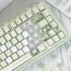 Green Forest Theme Keycap Set 157Key PBT+PC Custom Minimalist Keyboard Cap Cherry Profile KeyCap for Mechanical Keyboard Gifts