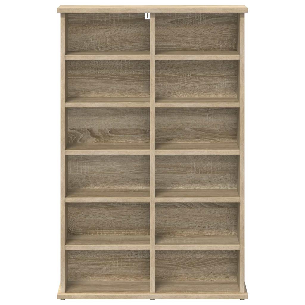 CD Shelf Sonoma Oak 60 X 17 X 92 Cm Engineered Wood