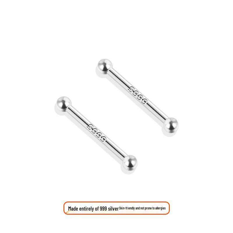 2025 Trendige 999 Sterlingsilber Knorpelstecker – Schlaffreundliche, Verstopfungsfreie Reinsilber-Ohrringe für Frauen