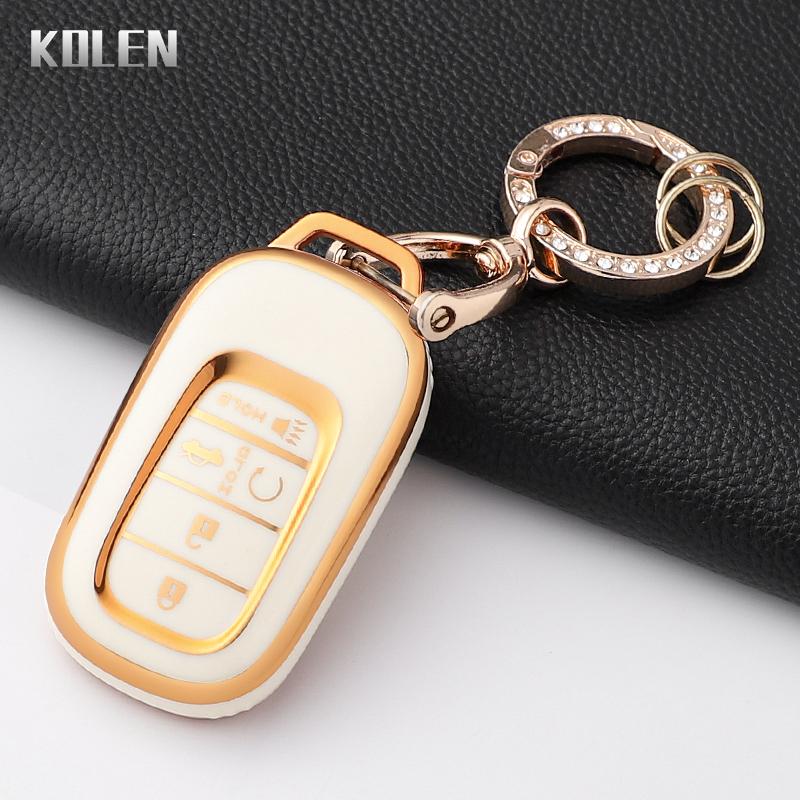 Fashion Tpu Car Key Case Cover For Honda Civic 11Th Accord Cr-V Hr-V Pilot Vezel Zr-V Key Protector Shell Fob Bag