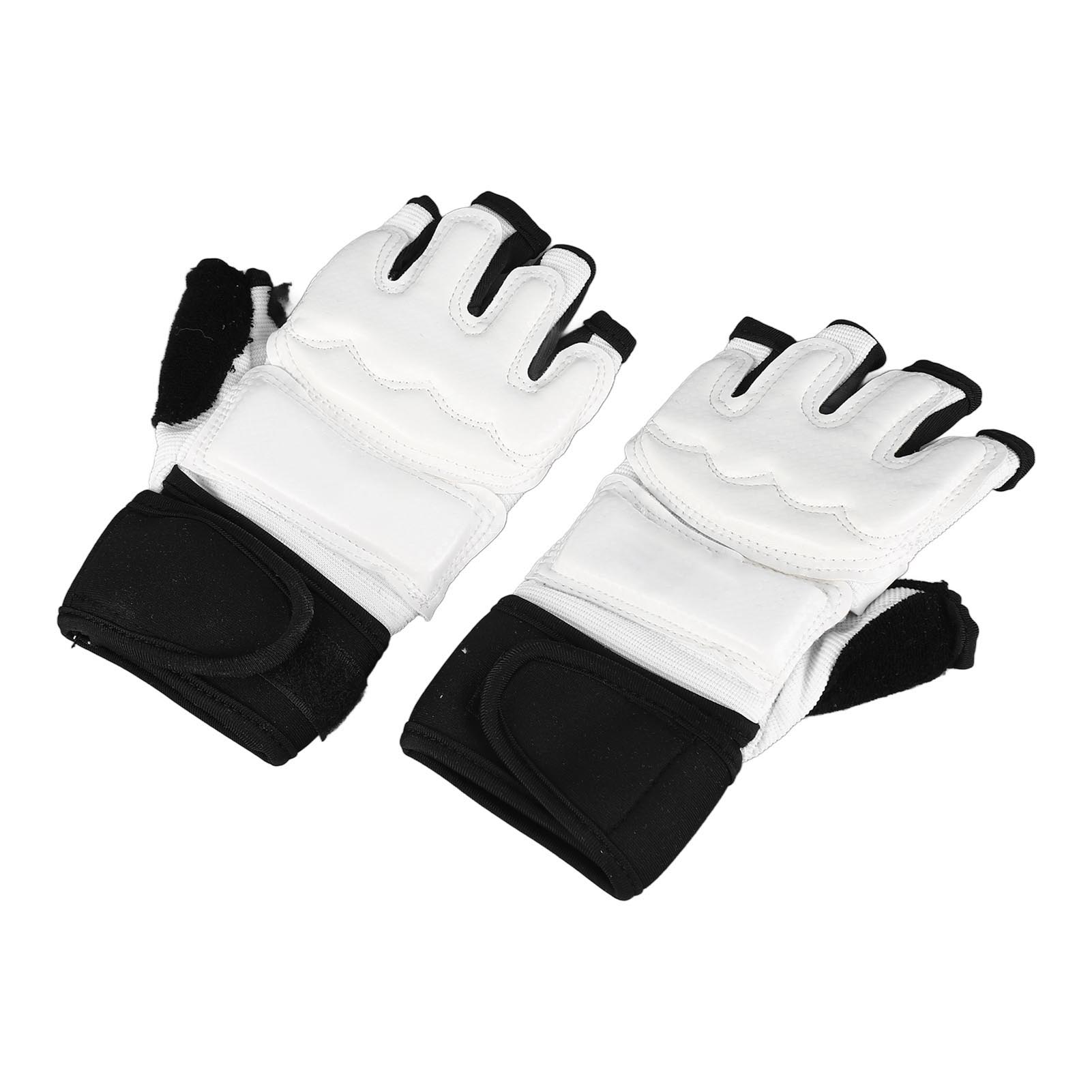 

1 Pair Taekwondo Gloves Strong Cushioning Breathable Kickboxing Fingerless Gloves for Daily Training
