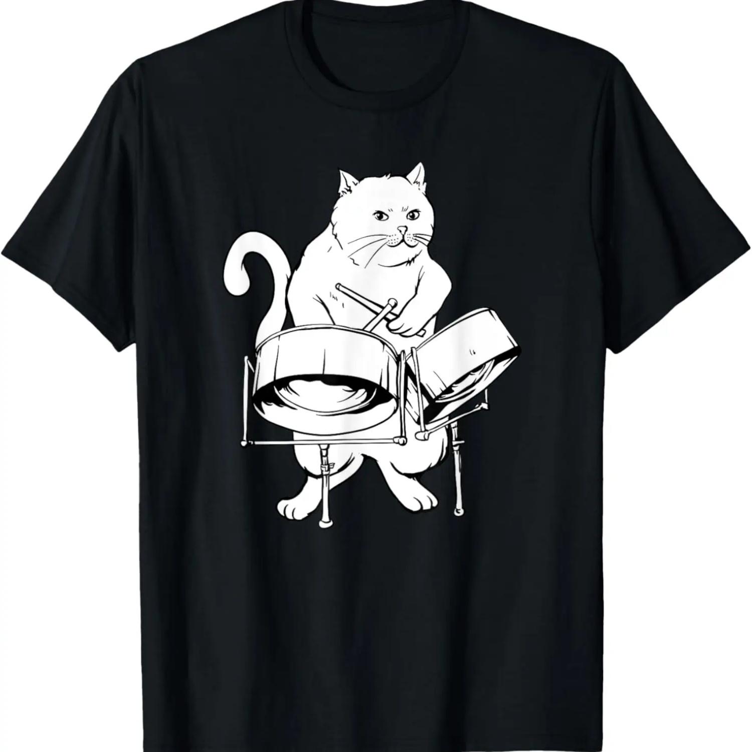 

Funny Cat Steel Drum T-shirt Musician XXXXXL чёрный