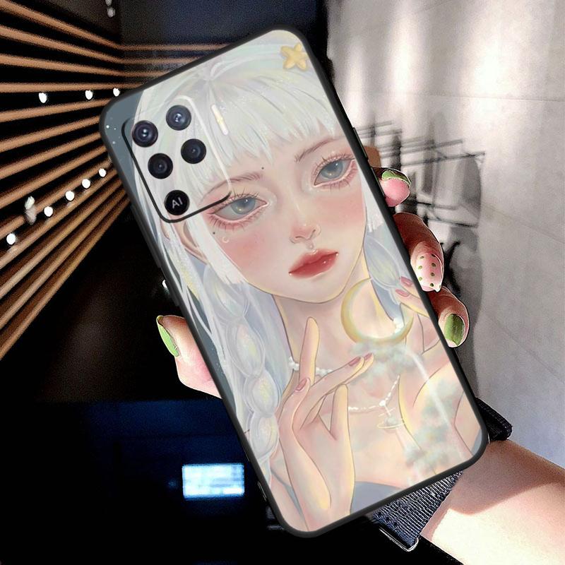 

Cute And Beauty Girl Color Painting Case For Oppo A5 Pro A15 A17 A57 A77 A18 A38 A58 A78 A98 A94 A74 A54 A16 A76 A96 A40 A60 A80 OPPO A54 4G