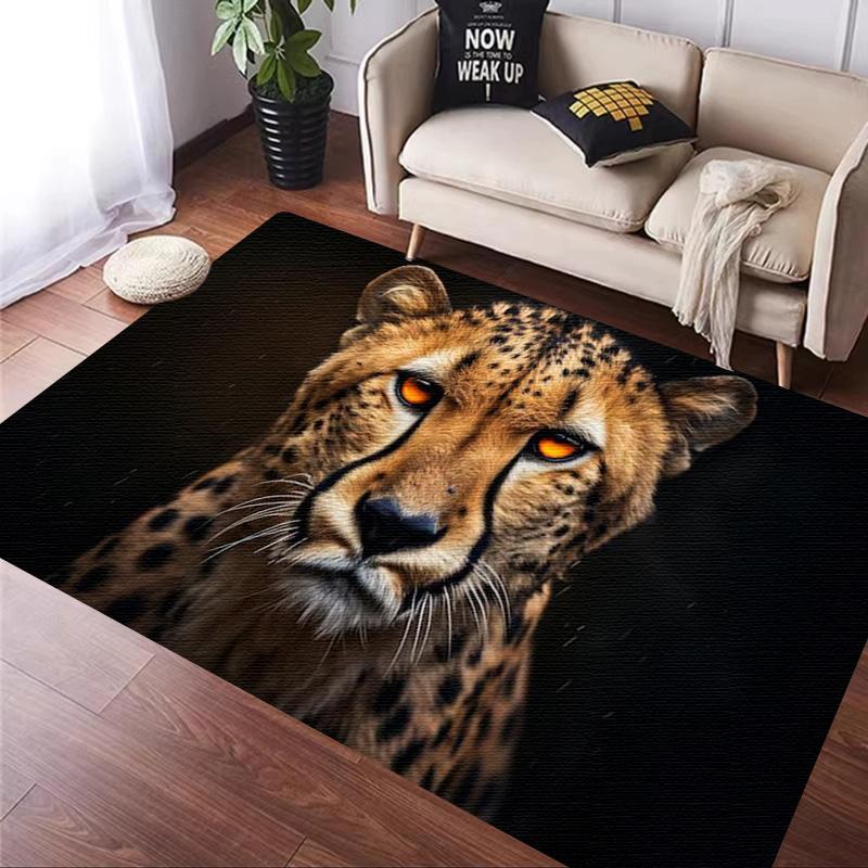 Rose leopard print carpet African cheetah room decoration Large Area Rugs Living Sofa Doormat Non Slip Hallway Balcony Floor Mat