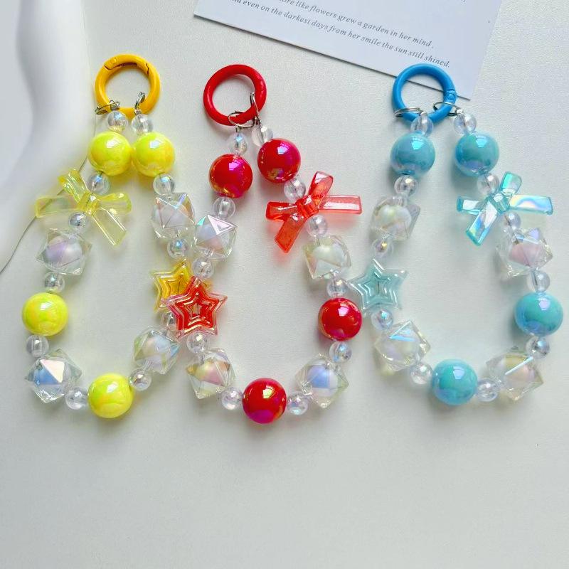 Candy Color Wrist Lanyard Keychain & Bag Charm Pendant