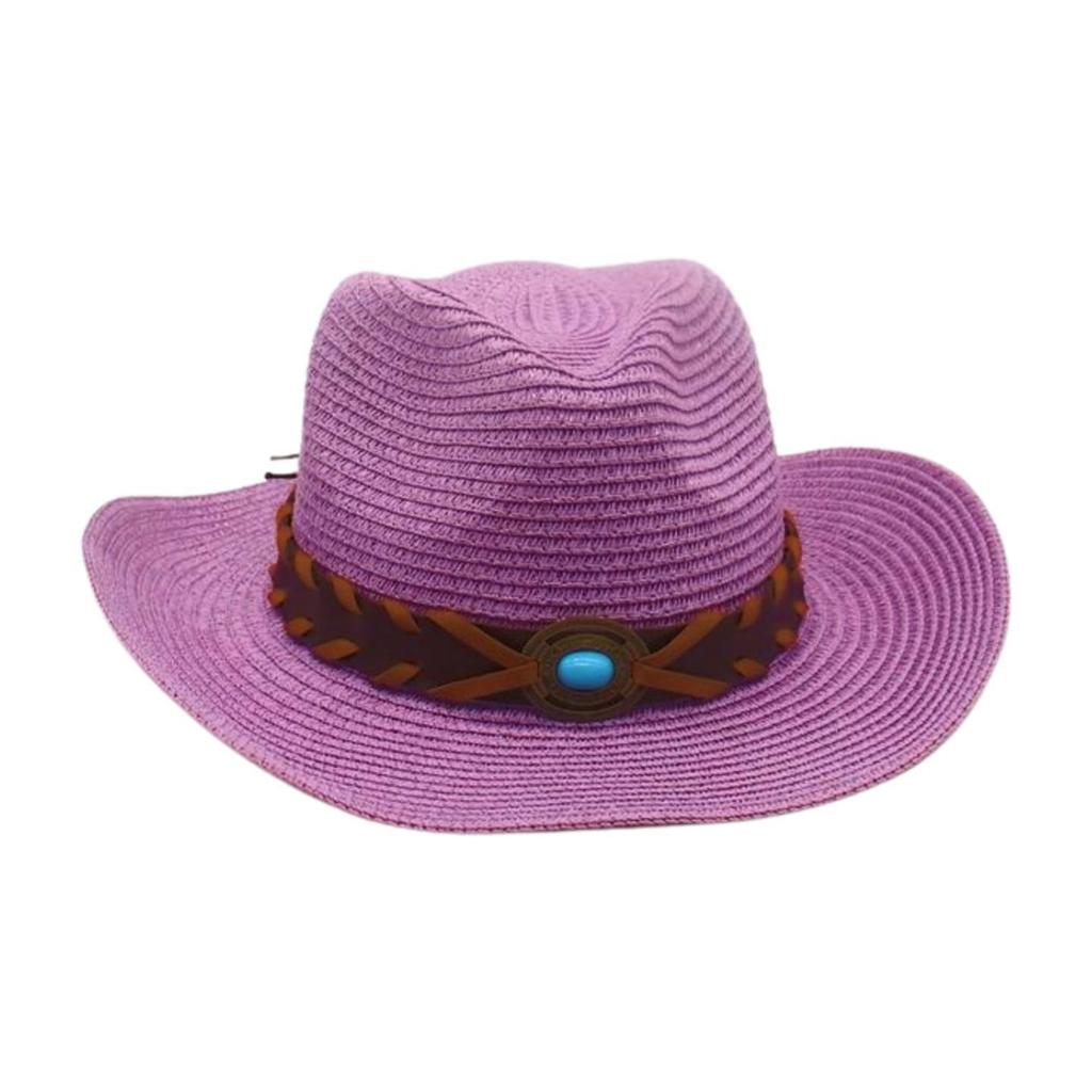 Premium Prärie Cowboyhut Sonnenschutz Sonnenhut Reise Strand Stroh Berühmter Strohhut