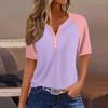 Women's T Shirt Tee Print Button Raglan Sleeve Daily Weekend Fashion Basic V Neck Regular Top