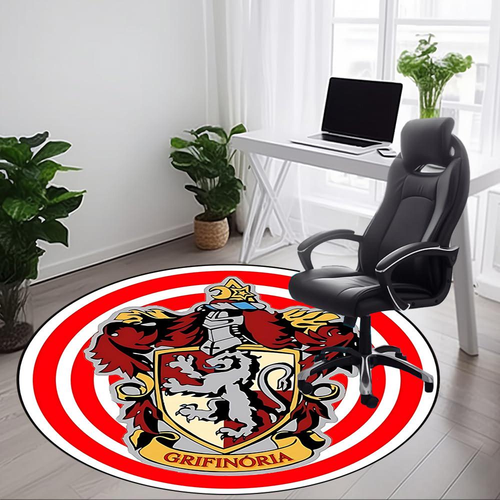1pc Gryffindor Crest Carpet, Round Non-Slip Durable Large Size Office Carpet, Suitable for Office, Beautiful Decoration