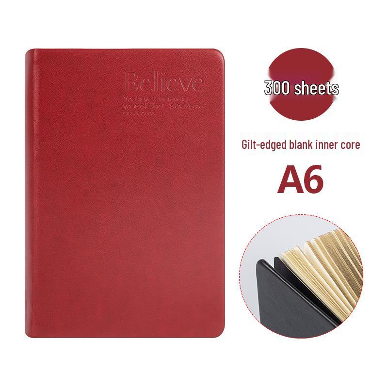 Bloc de schițe din piele europeană: Jurnal în stil retro cu pagini groase și design ștanțat