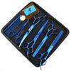 7.0-Inch Purple Plating Pet Grooming Scissors Set: Straight, Fine-Tooth, Serrated, and Fishbone Shears