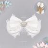 Elegant Ribbon Hair Clip Headpiece With Lace Ruffle Trim Design For Women And Girl Anime Event Gathering Hair Ornament