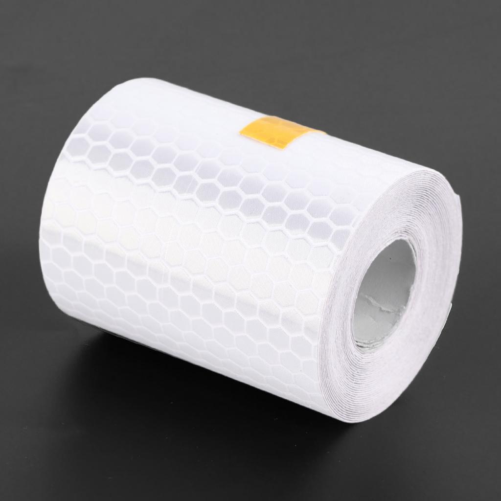3 Meter * 5cm Car Body Reflective Tape Strip Stickers Safety Warning Decal Trim (White)