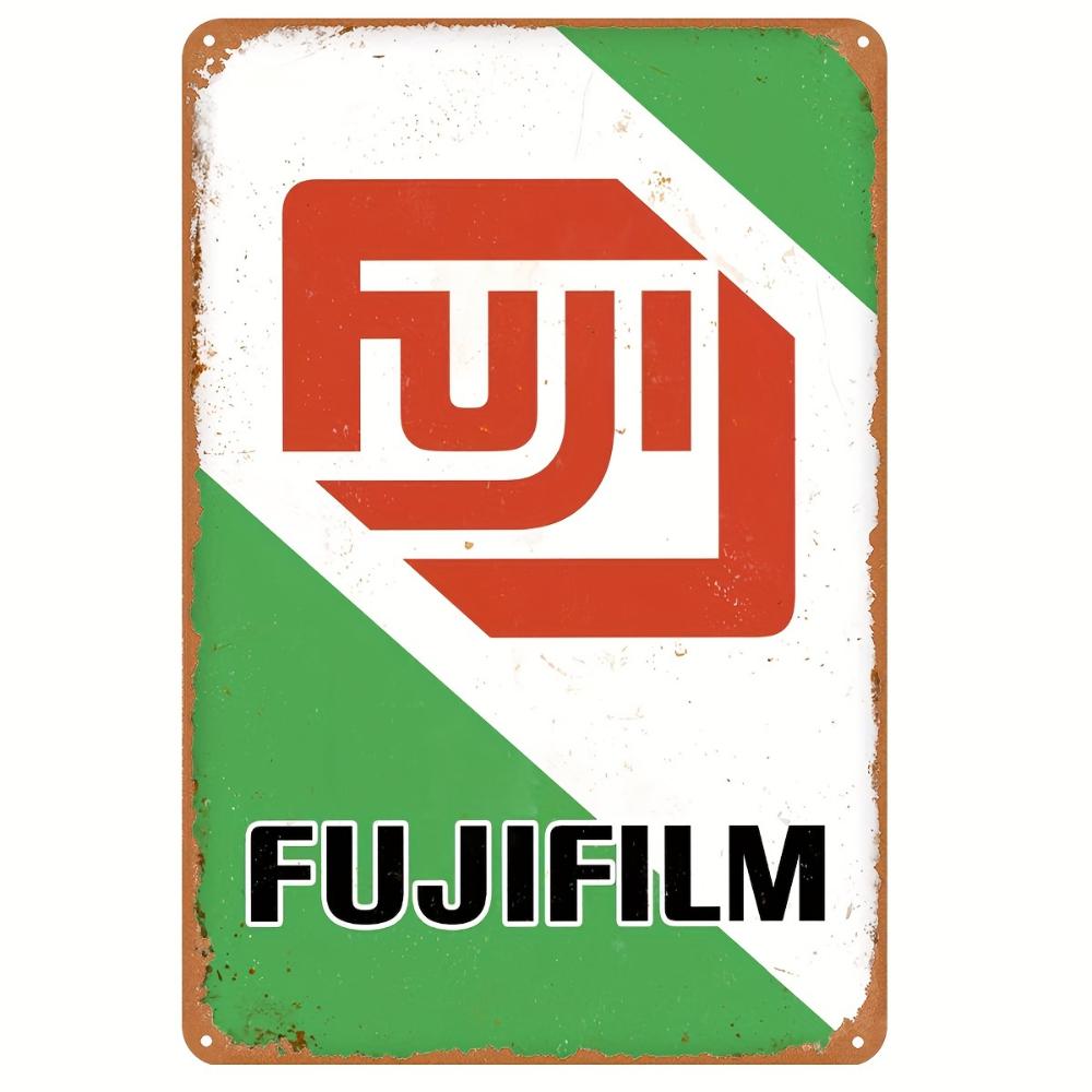 

Fuji Film Vintage-Style Metal Sign Retro Red and Green Striped Design, Ideal for Home, Bar, Cafe & Office Decor 20x30cm（7.8x11.8inch）
