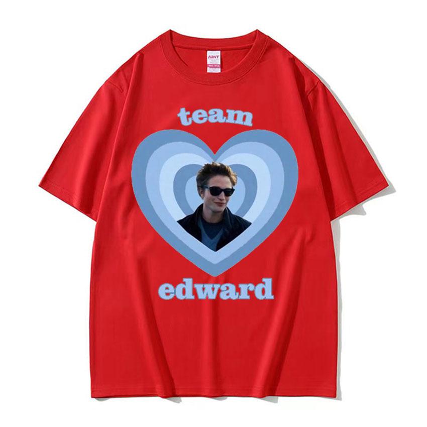2026 Summer Twilight Team Edward Cullen Printed Tshirts Unisex Fashion Retro Short Sleeve T Shirt Casual Cotton Tshirt Streetwear S