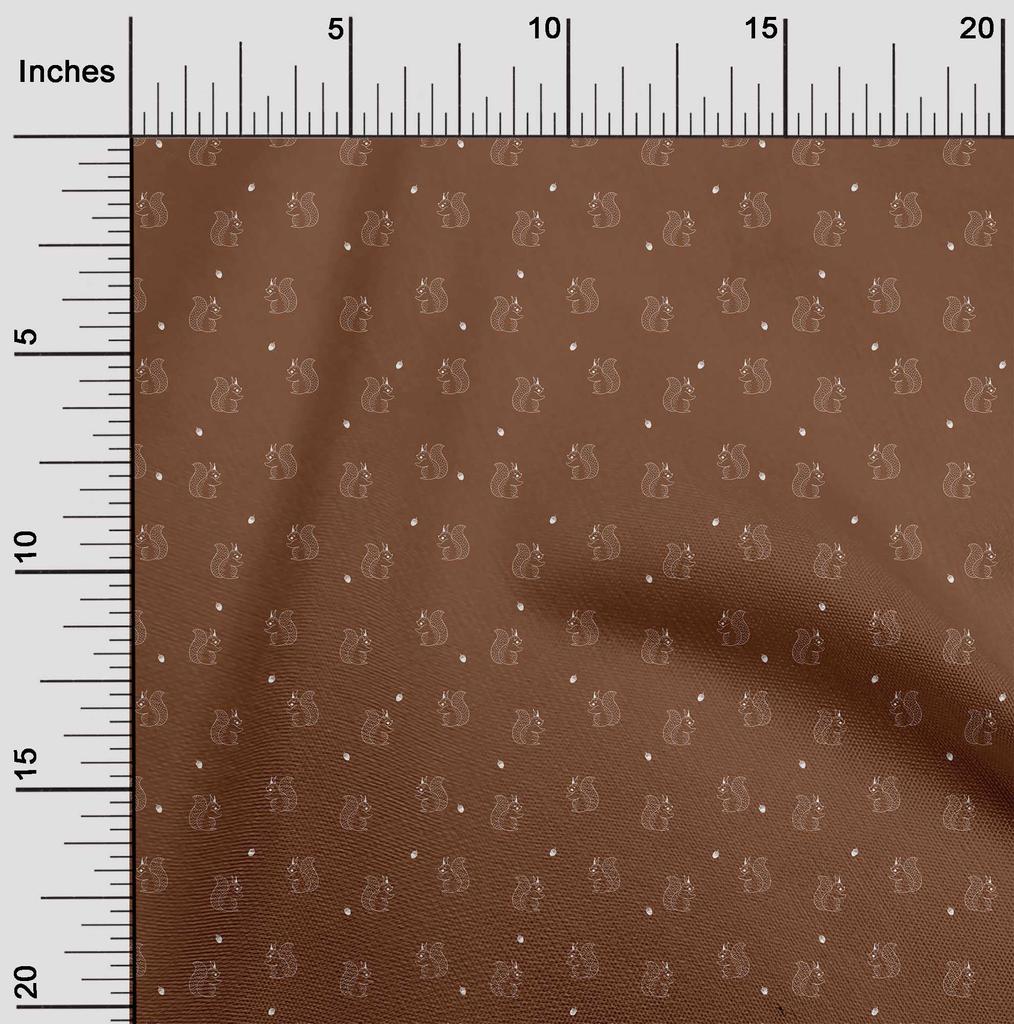 oneOone Cotton Flex Brown Fabric Wine Glass Dress Material Fabric Print Fabric By The Yard 40 Inch
