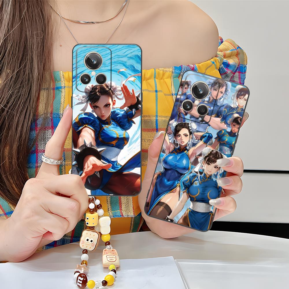Street Fighter Chunli Phone Case for Realme GT 8 Neo Pro C75 73 71 C67 65 C55 53 C35 31 C20 15 Colorful Printing Cover Cover