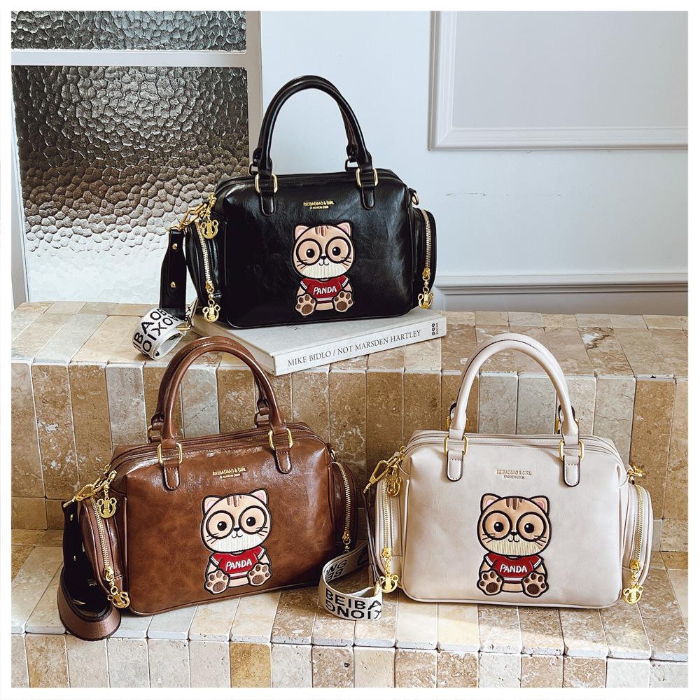 BEIBAOBAO New Design Versatile Women's Handbags Fashionable Foreign Style Ladies Tote Bag Cute Cartoon Single Shoulder Bag High Sense PU Messenger Bag