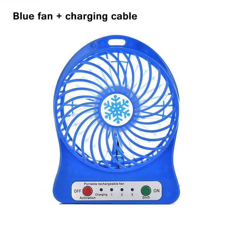 Portable Mini Fan Air Cooler USB Chargeable Desktop Fans 3 Mode Speed Regulation Summer Outdoor