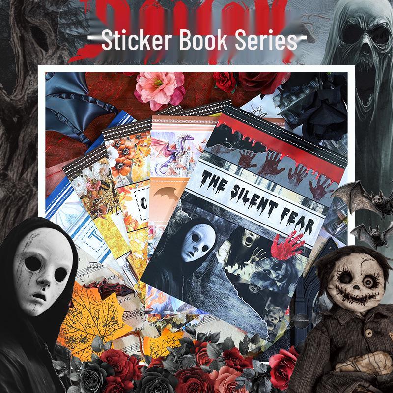 Europäische Retro Weihnachts-Cartoon-Sticker: Ausgestanzte Charaktere zur Tagebuchdekoration und für Festivalthemen