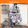 Large Capacity Leisure Backpack With Letter Graffiti Print Design For Use Daily