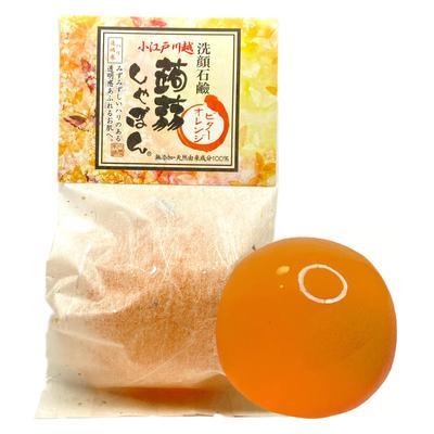 Săpun Konnyaku Kawagoe Săpun Konnyaku Săpun cu portocale amare Săpun de curățare facială Conține ceramidă Pentru cei cu pielea uscată și sensibilă (80g)