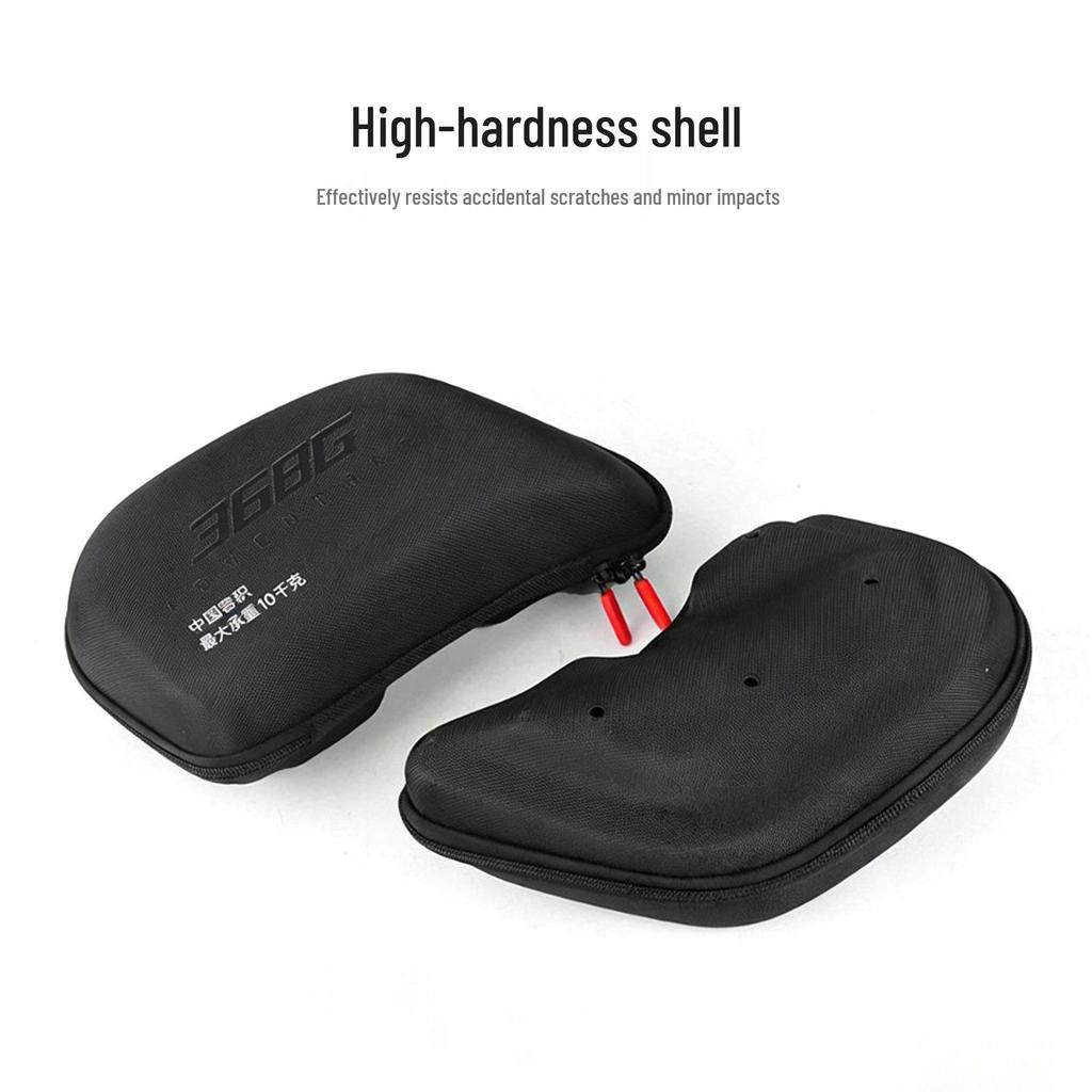 Zongshen 368G Waterproof Quick Release Black Side Bag for Protective Gear and Crash Bar Use