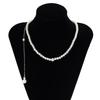 Silver Color Body Chain Jewelry Imitation Pearl Bikini Back Chain Back Chain Necklaces  Wedding