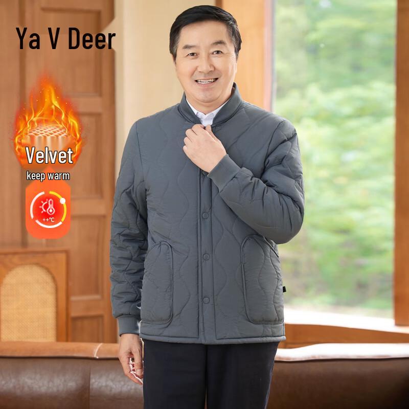 Yalu Men s Fleece-Lined Padded Winter Jacket 3XL