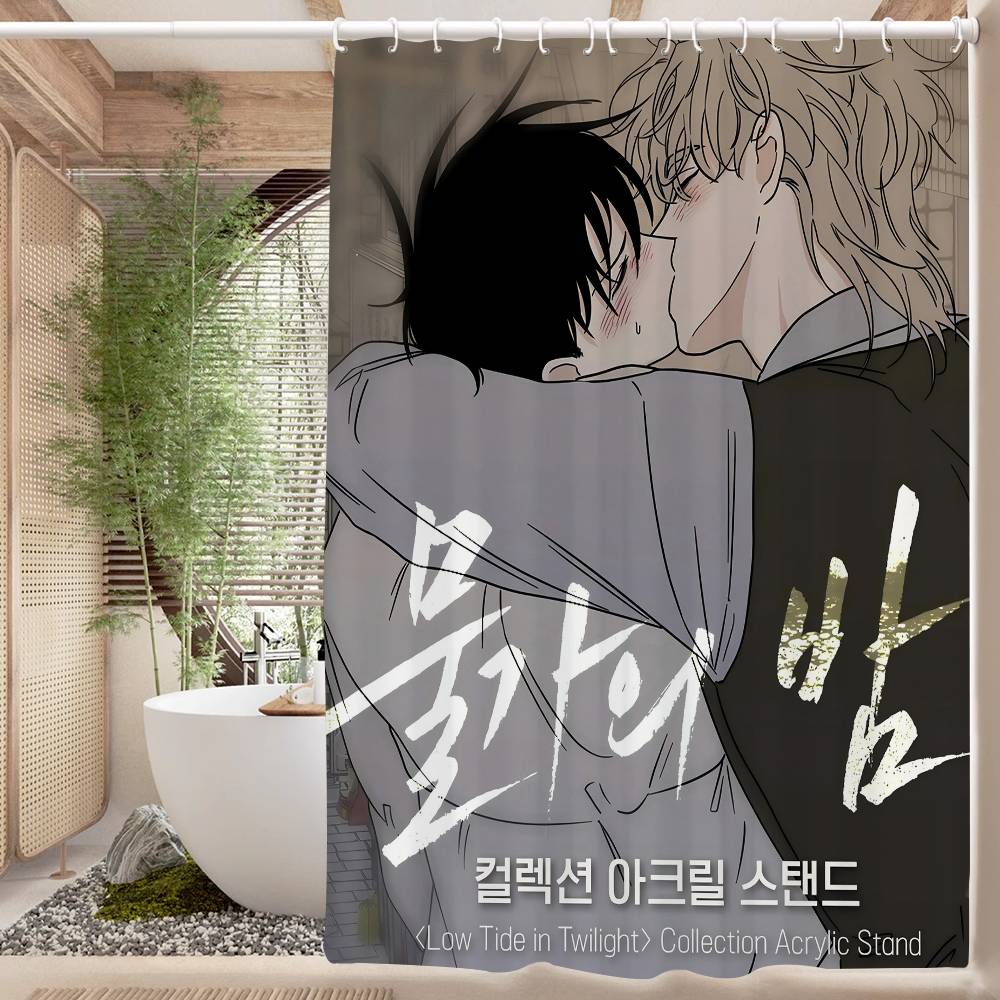 

Low Tide In Twilight Anime Shower Curtain - Water-Repellent And Leak-Resistant, Mold And Mildew Resistant For 90x180 cm