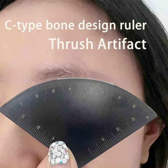 2Pcs Fast Drawing Eyebrow Design Ruler Microblading Mapping Shaping Template Tool Permanent Eyebrow Makeup Drawing Guide Ruler