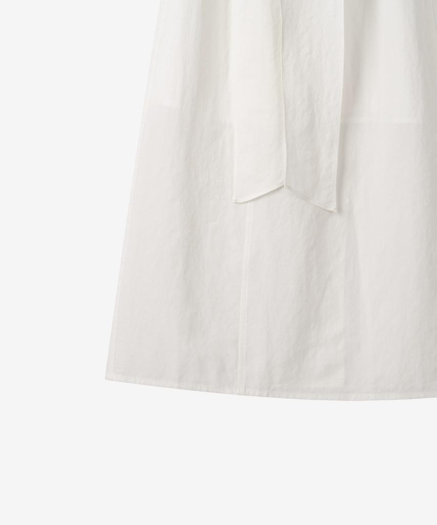 Basica Strap Banding Long Skirt (White)