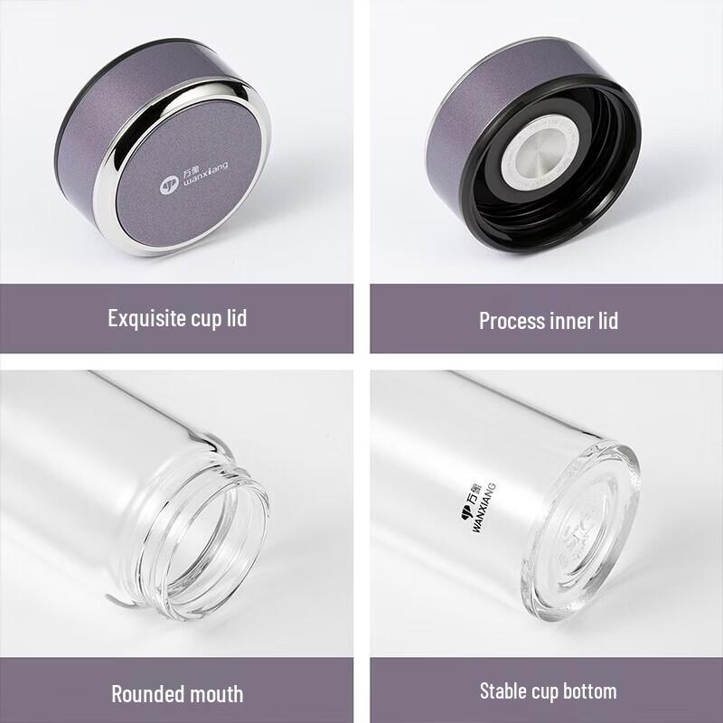 WANXIANG Portable Borosilicate Glass Tea Infuser Bottle