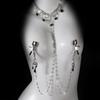 Luxury Rhinestone Milk Ring Breast Chain Women Sexy Spicy Metal Bead Chain Milk Clip Body Chain Adult Erotic Accessories