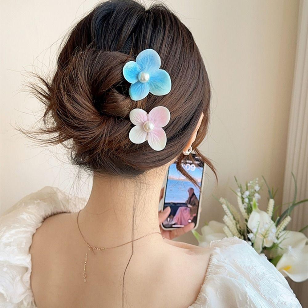 

Изысканные милые шпильки для волос в виде орхидеи, винтажная шпилька для волос в виде цветка фаленопсиса, жемчужная заколка для волос в виде цветка, лето белый