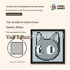Pixel Meow Eyes Art: 32x32 Brick DIY Painting for Home Decoration