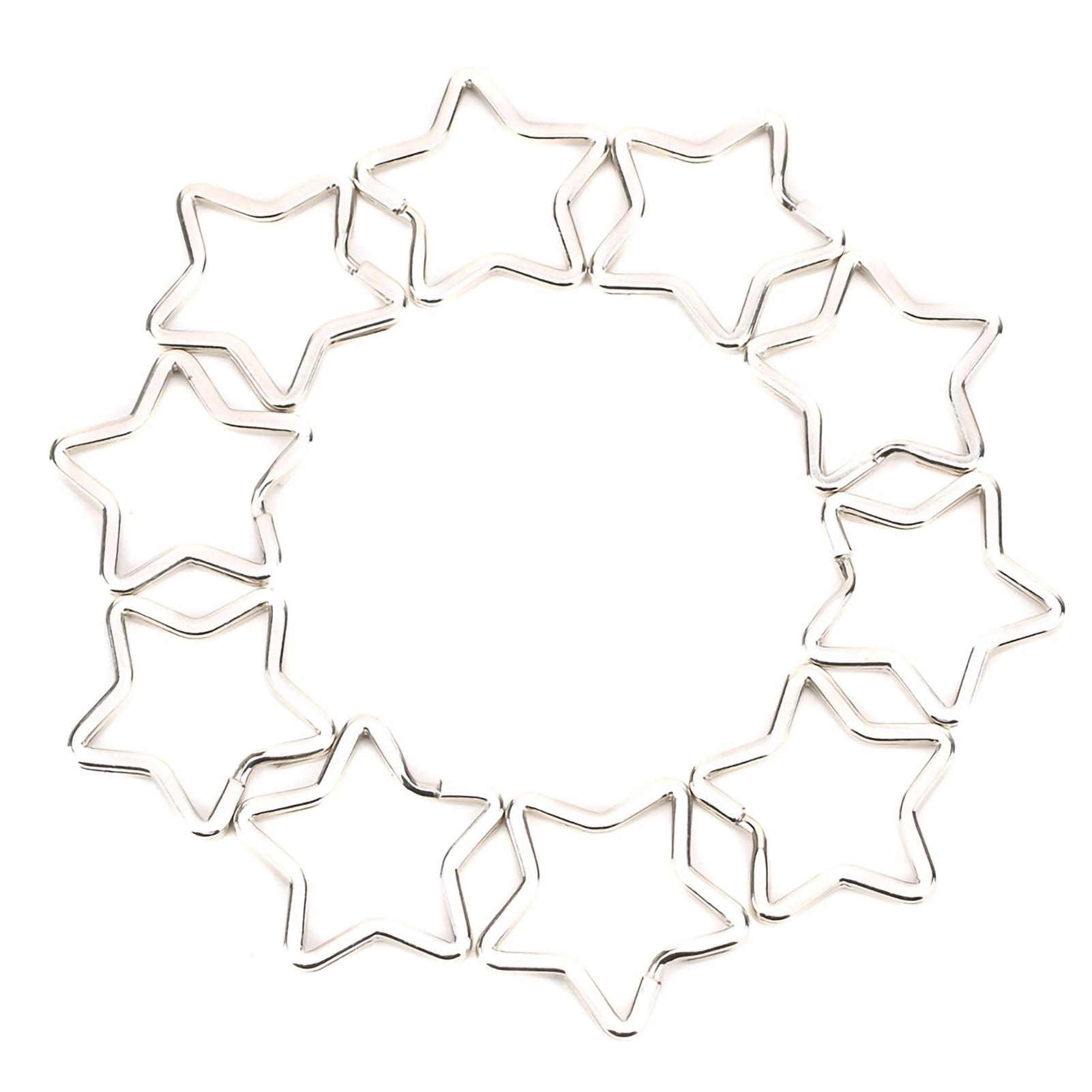 

10 шт. Металлический брелок для ключей, кольцо, крючок, соединитель, DIY, инструмент для изготовления ювелирных изделий, украшение для сумочки, звезда