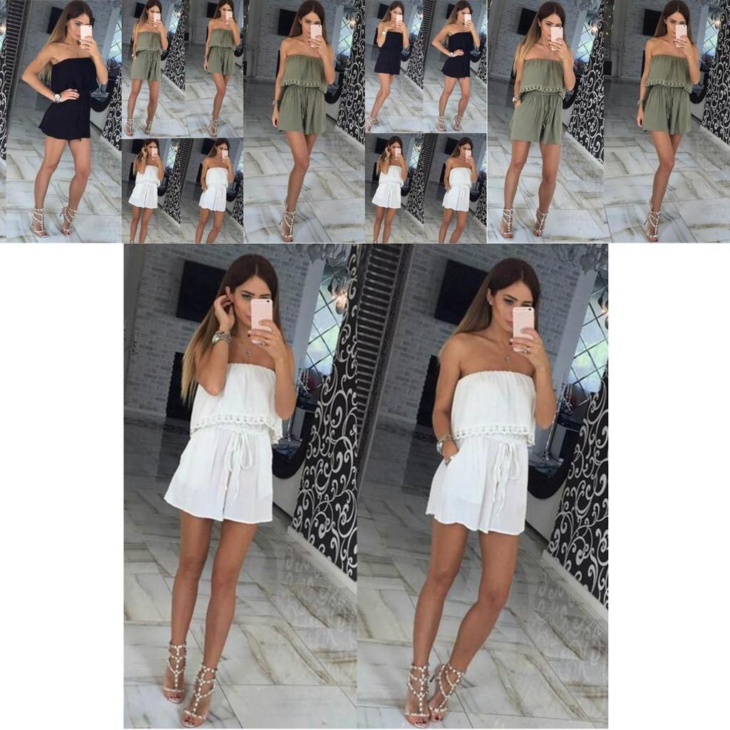 Elegante Mono de Mujer con Pantalones Cortos de Hojas Para un Look Chic de Verano