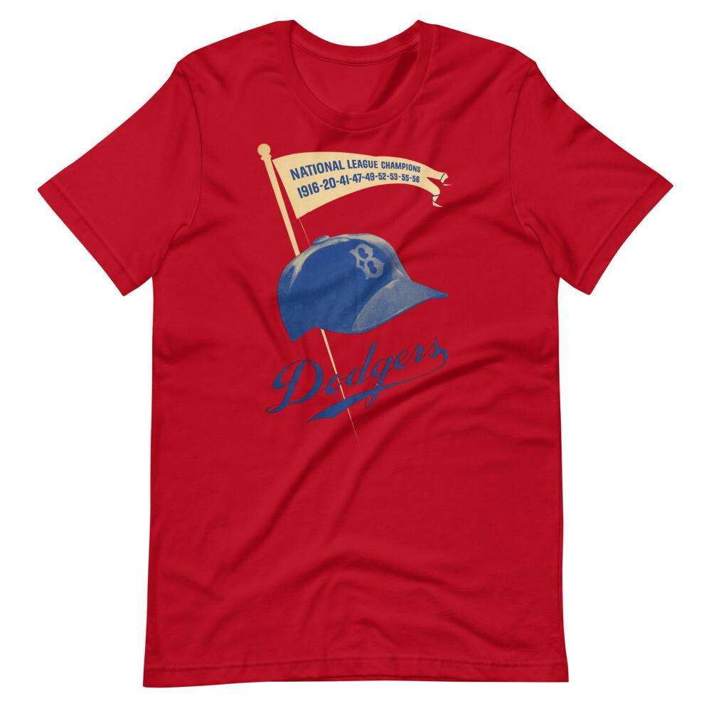

1956 Brooklyn Dodgers Baseball Vintage Style Tee Short-Sleeve Unisex T-Shirt Unisex T-Shirt XL
