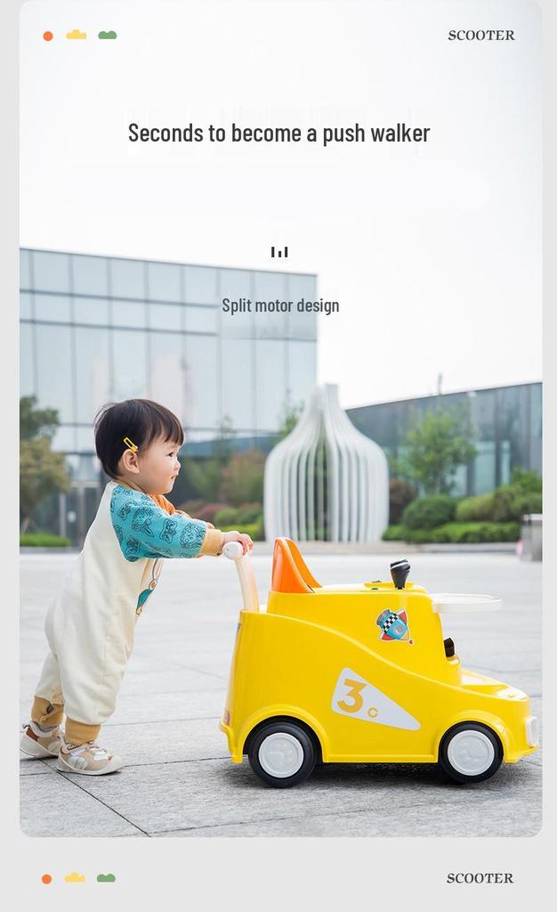 4-Wheel Electric Drift Car for Kids with Tray, Indoor/Outdoor Use, Remote Control, Forward/Backward Rotation, Free Shipping