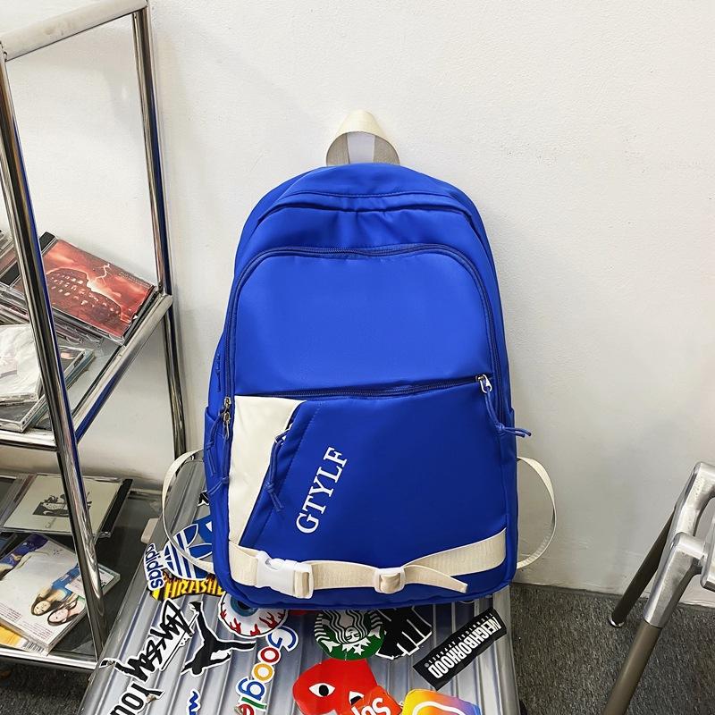 High school schoolbag female college student ins Korean version couple backpack Harajuku simple computer backpack