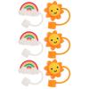 6pcs Straw Dust Plug Portable Child Straw Hat Cover