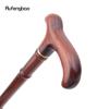 Red Wooden Single Bamboo Joint Fashion Walking Stick Decorative Cospaly Party Walking Cane Halloween Crutch Wand Crosier 94cm