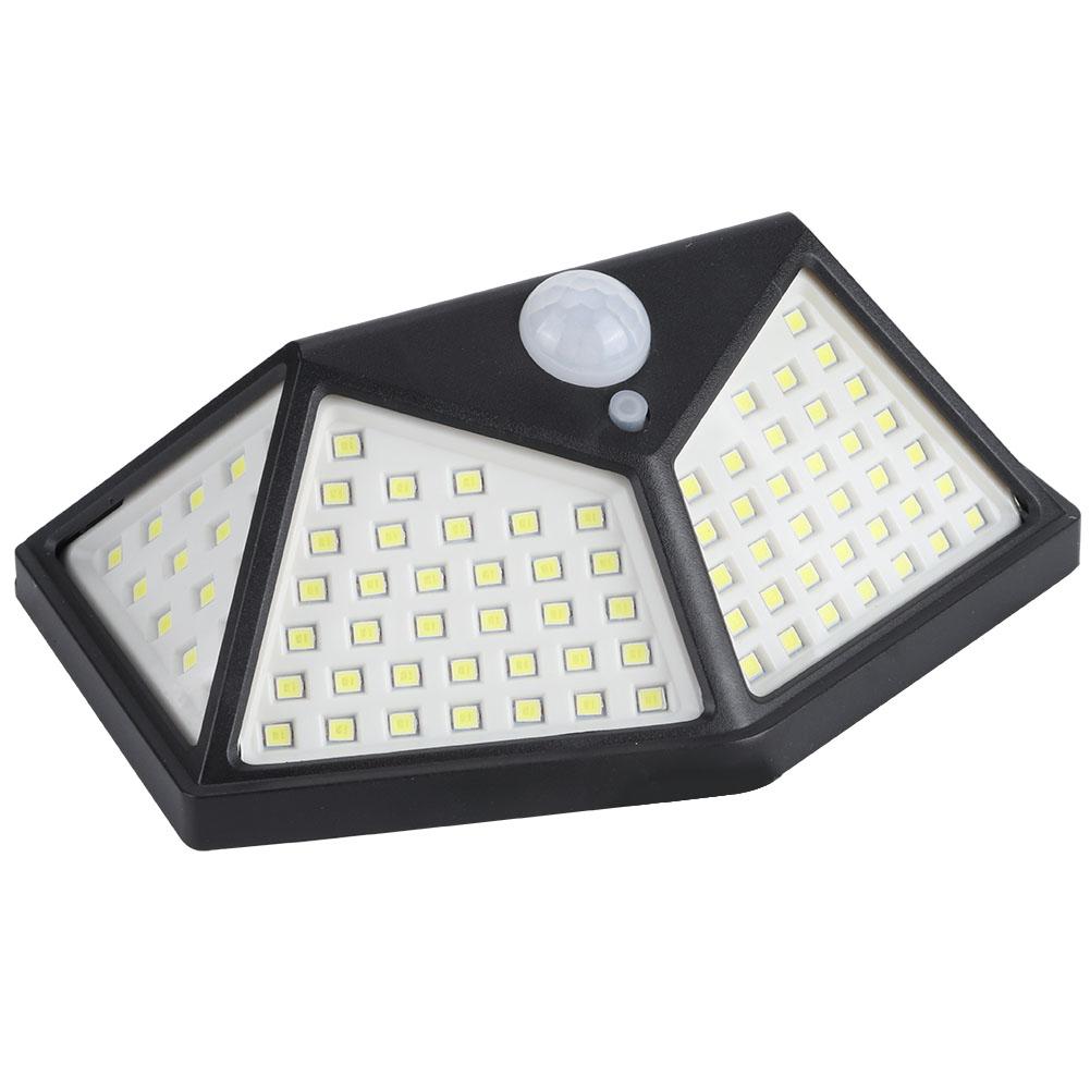 100LED Solar Motion Sensor Light Waterproof Wall Light Street Lamp for Outdoor Garden Yard