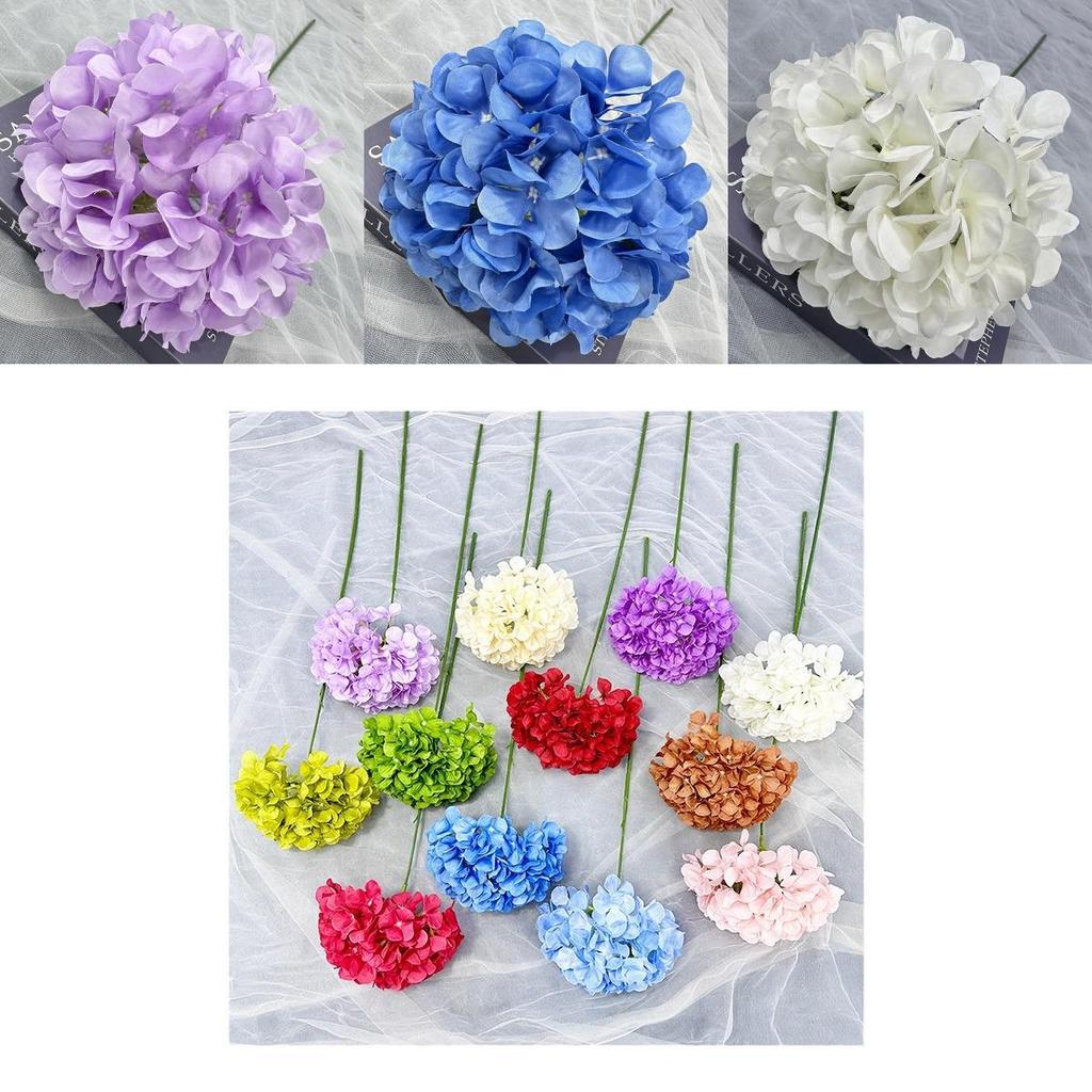 Multi Colored Simulated Hydrangeamacrophylla Artificial Bouquet For Home Decor And Wedding Venue Setup