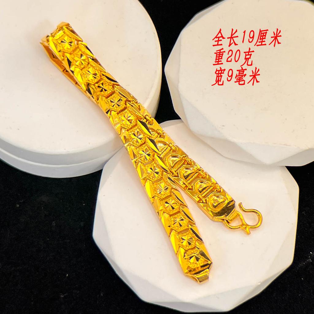 Luxury 24K 9999 Pure Gold real gold Plum Blossom Women's Bracelet Women's Fashion All-match Bracelet