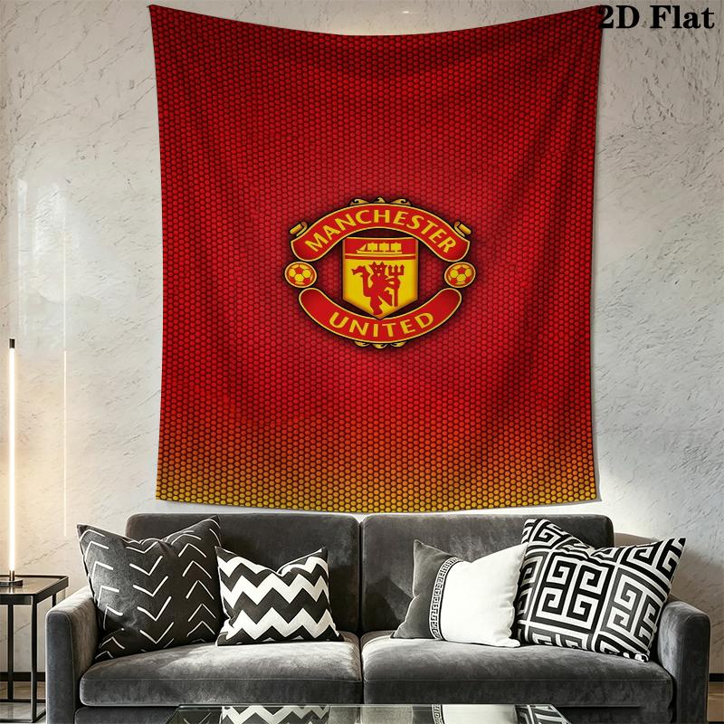 Manchester Unitedaa Wall Tapestry Aesthetic Wall Hanging Printed Fabric Blanket Decorative Tapestries for Bedroom Living Room Home Decor
