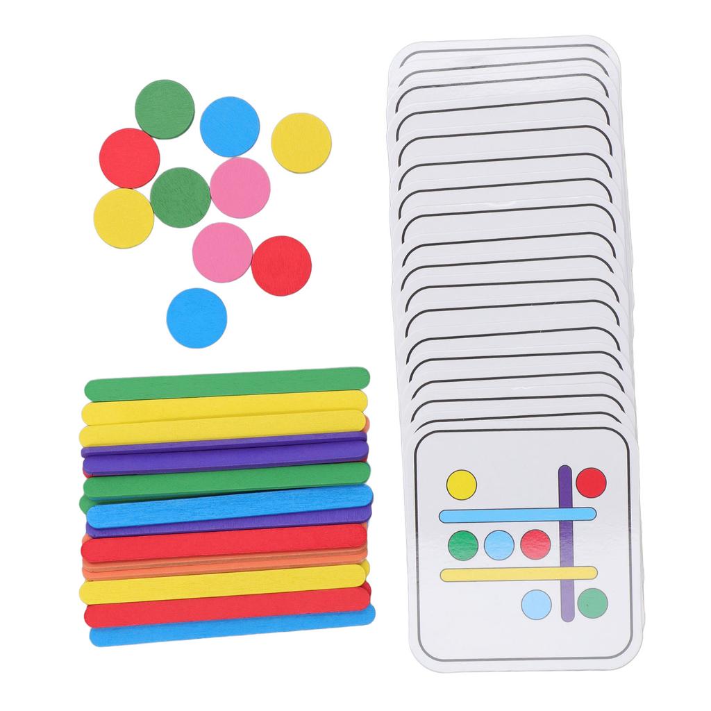 Kids Colorful Stick Puzzle Toy Color Sensory Colorful Stick Matching Cognition Development for Boys
